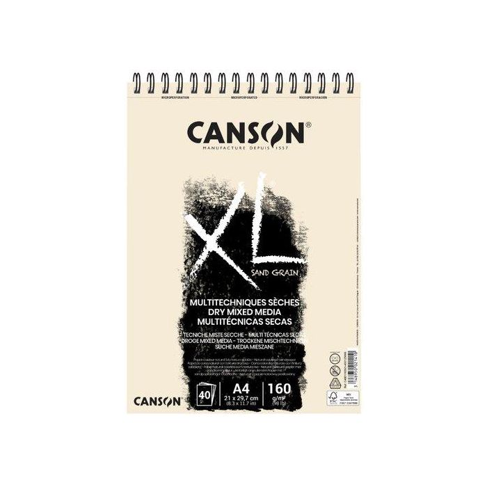 Bloc de dibujo Canson XL Sand Natural A4 5 Unidades 40 Hojas 160 g/m2