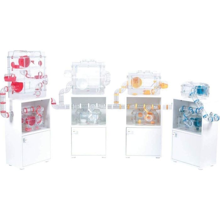 Zolux Jaula Rody3 trio ZOL3336022060225 de 3 niveles para hámsteres, ratones y jerbos - L 41 x P 27 x H 53 cm - Blanco 3
