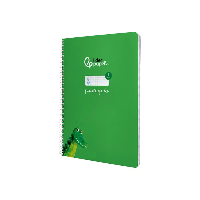 Liderpapel Cuaderno Espiral A4 Pautaguía Tapa Blanda 80 Hojas 75gr Cuadro Pautado 5mm Verde 3
