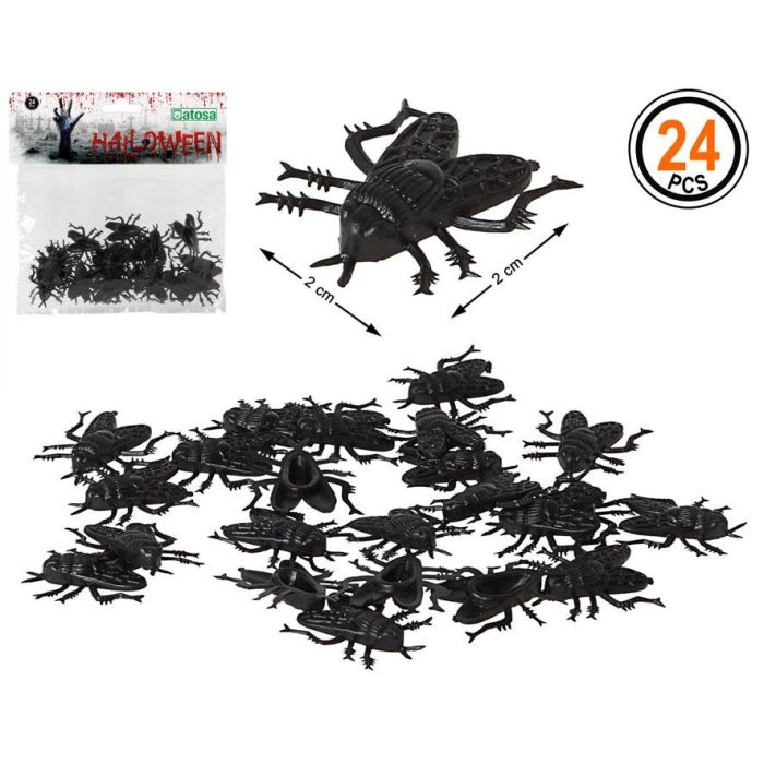 Pack Escorpiones Negras Halloween 12 Unidades Decoración Casa