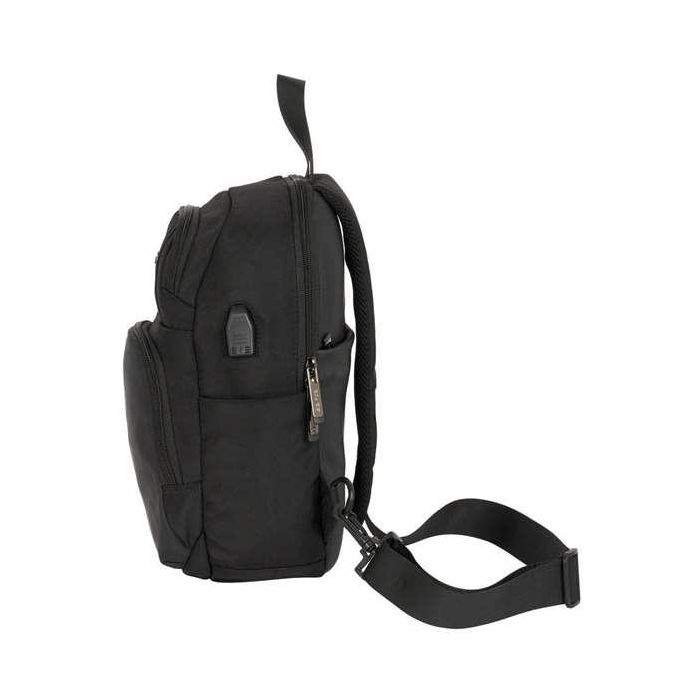 Safta Mini Mochila 1 Hombrera Tablet 11"+USB Business Black 18x34x12 cm 8