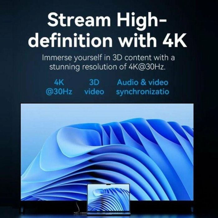 Cable DisplayPort a HDMI Vention HFOBJ 5 m 3 Cable DisplayPort a HDMI Vention HFOBJ 5 m 3