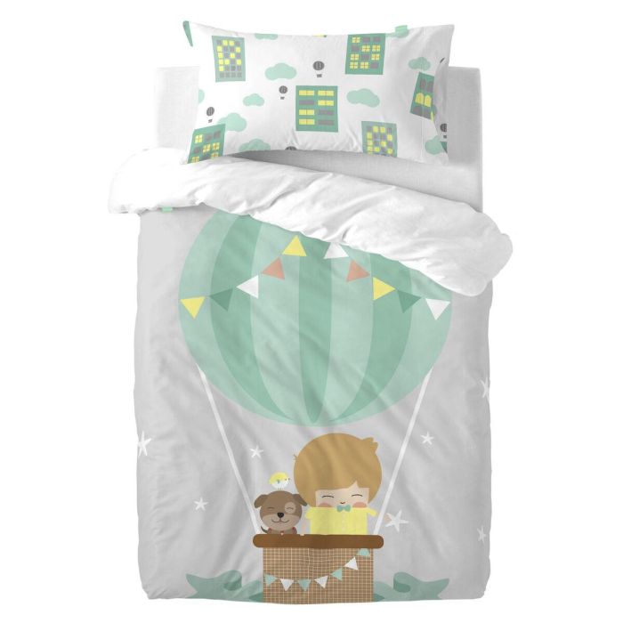 Funda de almohada HappyFriday Happynois Air balloon Multicolor 50 x 75 cm 2