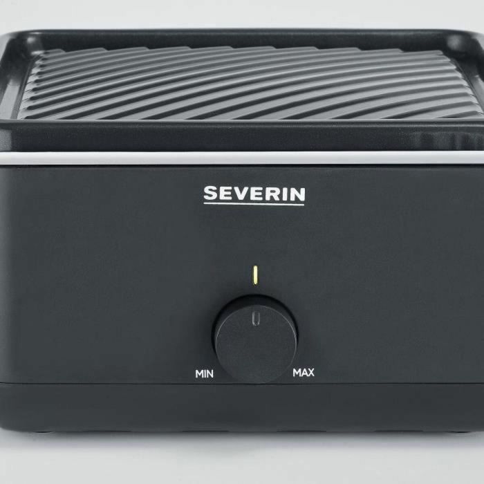 Severin RG2360 Parrilla Raclette para 4 Personas Compacta 24x24 cm Negro con Cacerolas y Espátulas 3