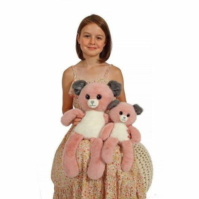 Peluche Perro Leggies - GIPSY TOYS - Rosa y Gris, 48 cm 1