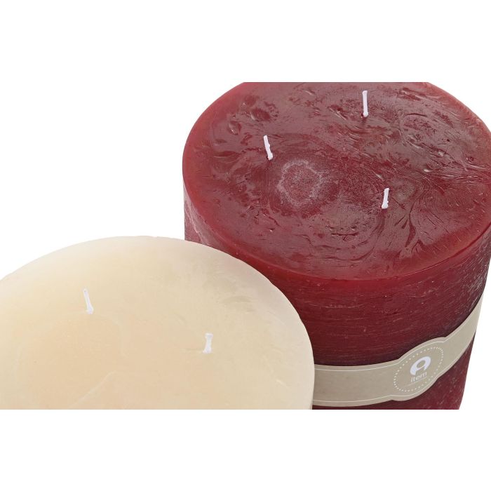 Vela Navidad Tradicional DKD Home Decor Crema Rojo 15 x 15 x 15 cm (4 Unidades) 2 Vela Navidad Tradicional DKD Home Decor Crema Rojo 15 x 15 x 15 cm (4 Unidades) 2