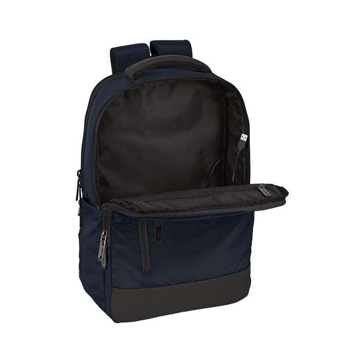 Mochila para Portátil y Tablet con Salida USB Safta Business Azul oscuro (29 x 44 x 15 cm) 5