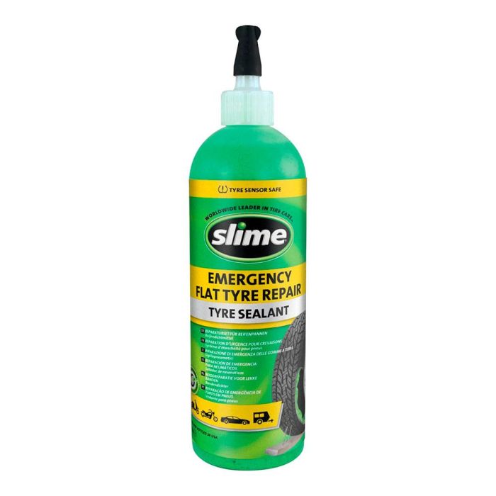 Slime Sellador Instantáneo de Pinchazos para Neumáticos Auto 473 ml - Tecnología Fibro-Seal™ Sella hasta 6mm, Sin Desmontaje