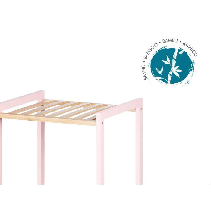 Berilo Estanteria Cuadrada 4 Estantes Bambu Rosa 35.2x100.2x30.2 cm 3