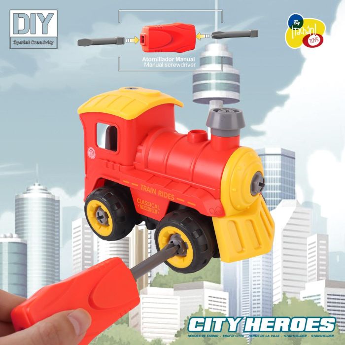 Diy Tren Construccion 28Pzas T01022 4