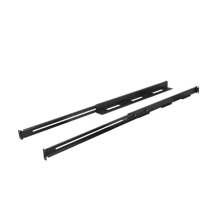 Lanberg Kit Carriles Deslizantes para Rack 19" 1U Profundidad Ajustable 650-1090mm Soporte 90kg Acero Negro con Tornillos M6 2