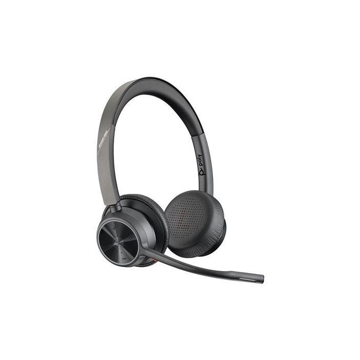 Poly Voyager 4320 Auriculares Inalambricos para Microsoft Teams Bluetooth Negros con Adaptador BT700 2