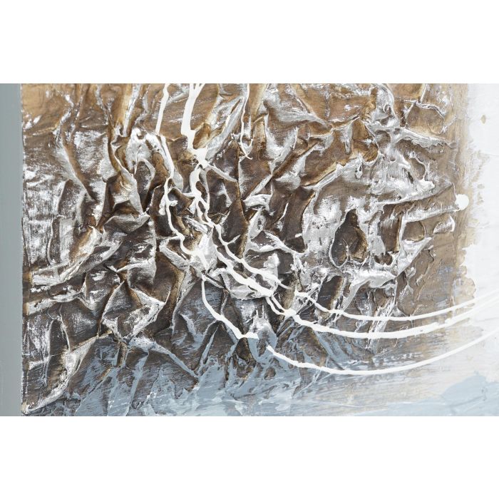 DKD Home Decor Cuadro Decorativo Loft Abstracto Azul Gris Blanco Lienzo y MDF 80x60 cm, Profundidad 3 cm (Pack de 2 Unidades) 2