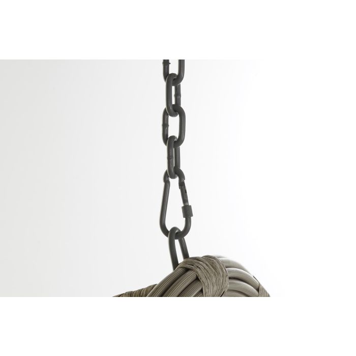DKD Home Decor Sillón Colgante de Jardín y Terraza Gris, Ratán Sintético, Colección Breeze, Con Cojines, 120kg, 70x110x90 cm 3 DKD Home Decor Sillón Colgante de Jardín y Terraza Gris, Ratán Sintético, Colección Breeze, Con Cojines, 120kg, 70x110x90 cm 3