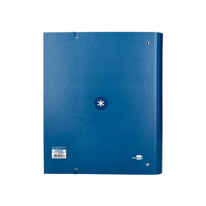 Antartik Carpeta con Recambio A4, 4 Anillas 40mm Redondas, Cuadro 5mm, 90gr, Azul Marino 2