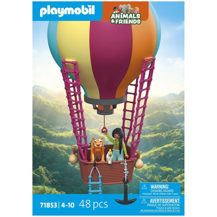 PLAYMOBIL 71853 Viaje En Globo Animals Y Friends, con tigre y cacatúa, para niños +4 años 1
