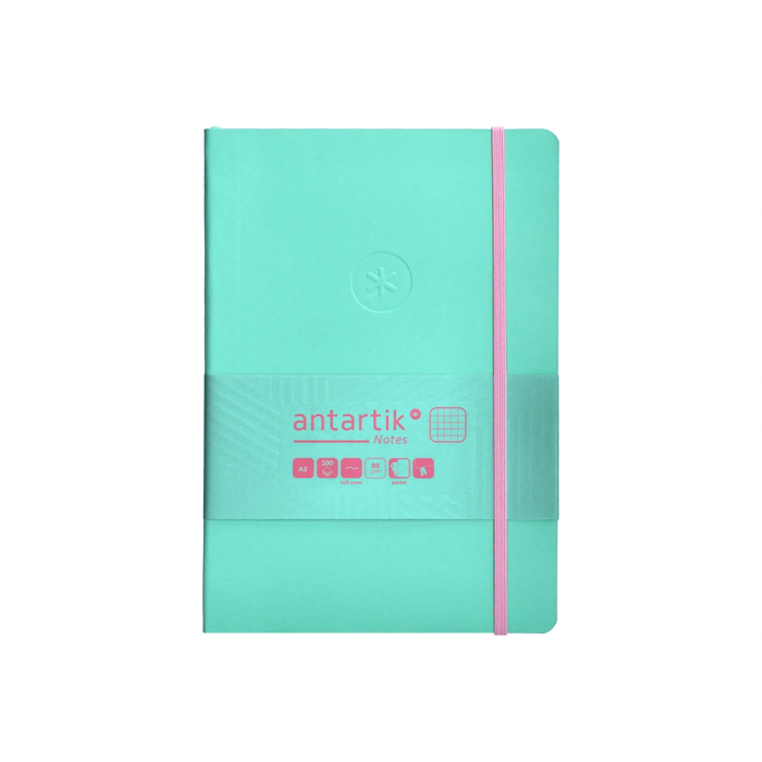 Antartik Cuaderno A5 Tapa Blanda Hojas Cuadriculadas Rosa y Turquesa 80 Hojas 80gr FSC 1