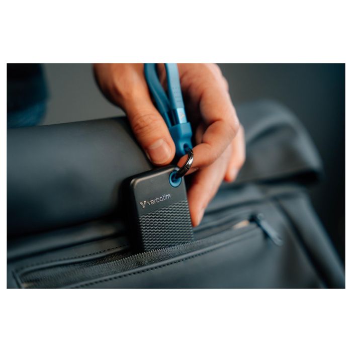 Verbatim SSD Externo Pocket 1TB USB-C 3.2 Gen 2, Lectura/Escritura 1000 MB/s, 10 Gb/s, Negro y Azul, Vx500 Verbatim SSD Externo Pocket 1TB USB-C 3.2 Gen 2, Lectura/Escritura 1000 MB/s, 10 Gb/s, Negro y Azul, Vx500