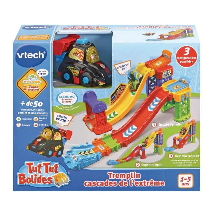 Vtech 527505 Tut Tut Bolides Cascadas Stepping Stone de Extreme + Lucas el Rey del Campeonato - 1-5 Años 2