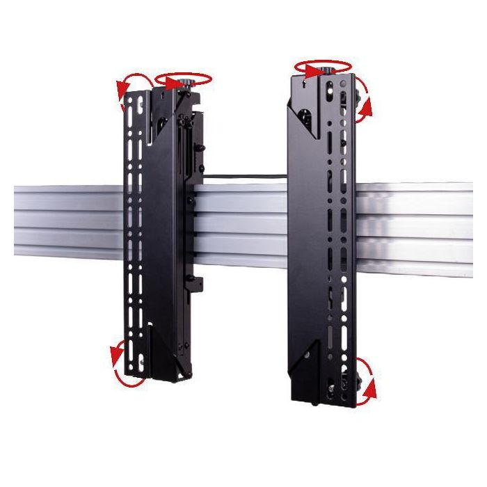 B-Tech BT8390 Brazo de Interfaz para Pantalla, VESA 400 Pop-Out con Microajuste, Par 1