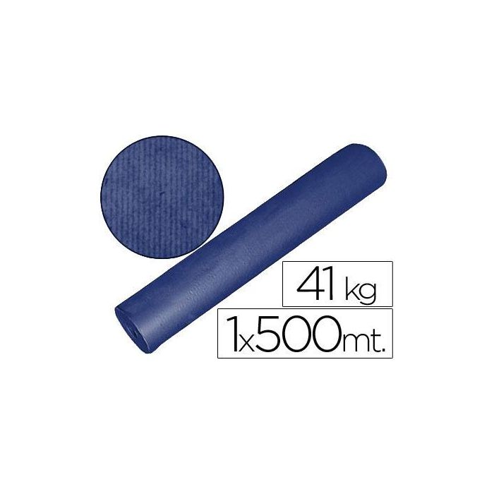 Papel Kraft Azul Bobina 1,00 Mt X 500 Mt Especial Para Embalaje