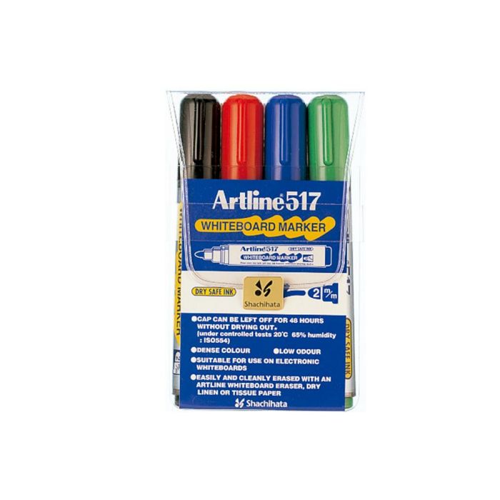 Rotulador Artline Pizarra Ek-517-4 Punta Redonda 2 mm Bolsa De 4 Rotuladores 1