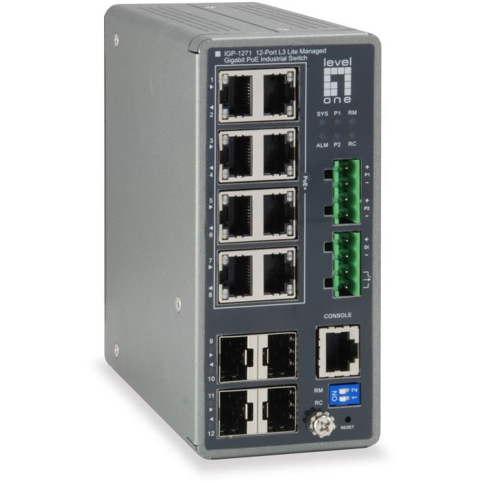 Level One Switch 8x GE 8xPoE+ 4xGSFP 240W
