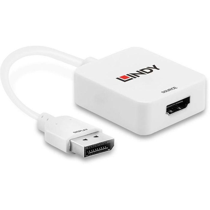 Lindy HDMI 1.4 to DisplayPort 1.1 Converter Soporta Ultra HD 4K Conector para PC Laptop Blu-ray a Monitor DisplayPort Audio 7.1 2