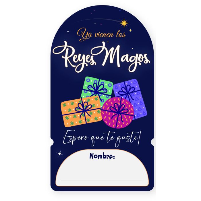 Pack 6 Etiquetas Adhesivas Reyes Magos (6X16,5 Cm) Bismark 333589 1