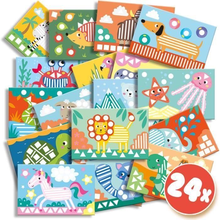 Ses Creative Aprendo a pegar y reconocer formas. Kit de manualidades con pegatinas, 5 rollos de cinta adhesiva y 24 cartas de animales 3 Ses Creative Aprendo a pegar y reconocer formas. Kit de manualidades con pegatinas, 5 rollos de cinta adhesiva y 24 cartas de animales 3