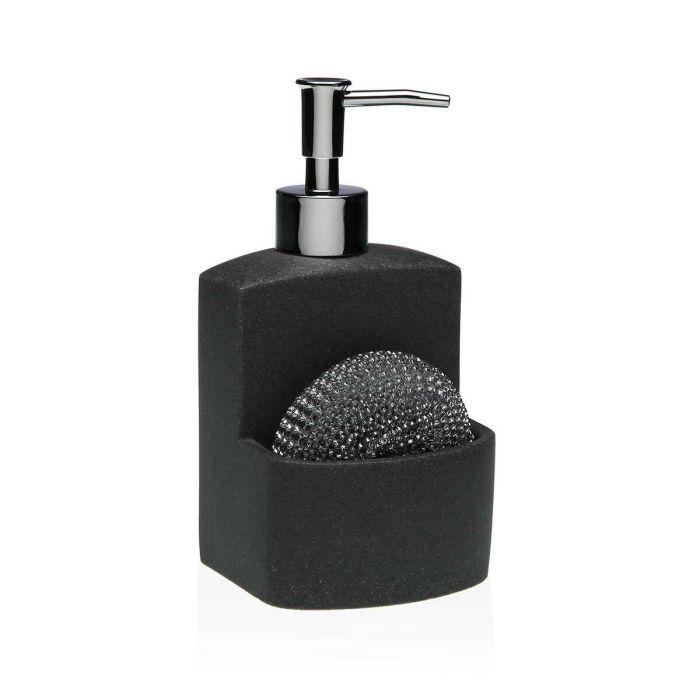 Dispensador de Jabón Versa Negro Resina Cerámica Minimalista Dispensador de Jabón Versa Negro Resina Cerámica Minimalista