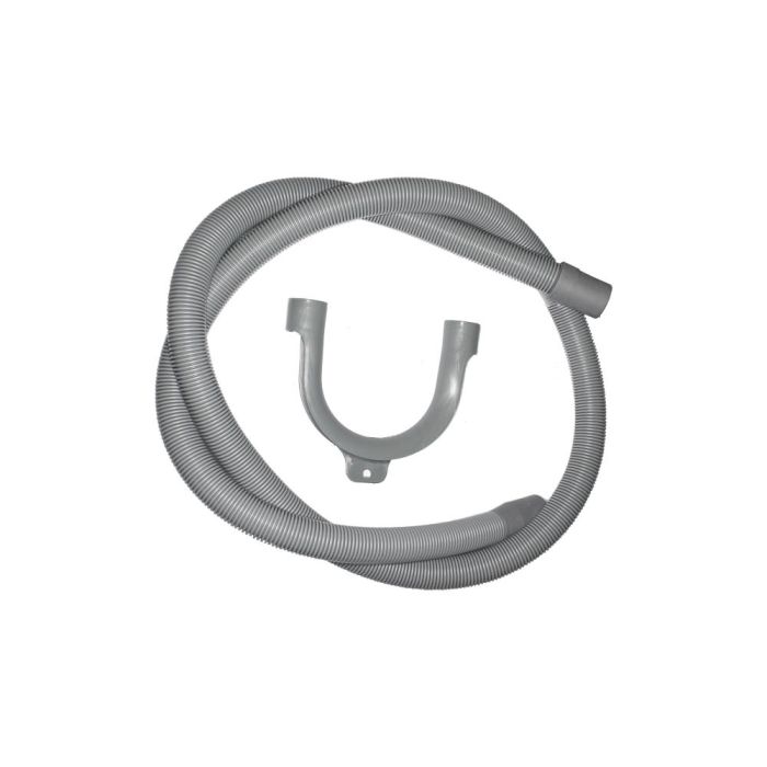 Edm Manguera de salida de desagüe de lavadora 2 m PVC gris 0 Edm Manguera de salida de desagüe de lavadora 2 m PVC gris 0