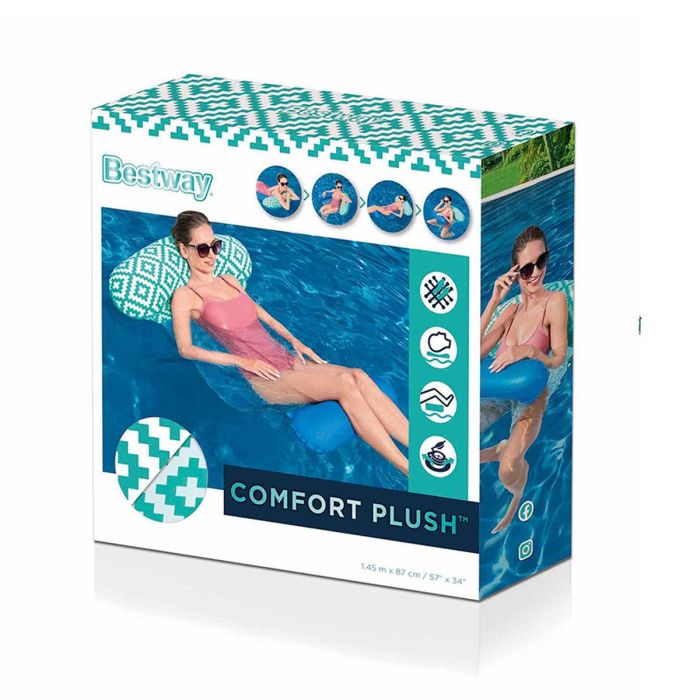 Bestway Colchoneta Hinchable Comfort Plush 145x87 cm Playa y Piscina 43555 2 Bestway Colchoneta Hinchable Comfort Plush 145x87 cm Playa y Piscina 43555 2
