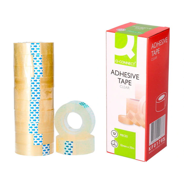 Q-connect Cinta Adhesiva Transparente 33 mt x 12 mm Para Embalar 1 Q-connect Cinta Adhesiva Transparente 33 mt x 12 mm Para Embalar 1
