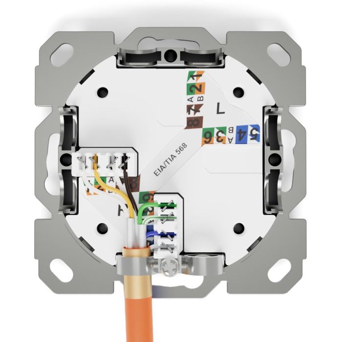 DIGITUS Netzwerkdose CAT 6A Klasse EA geschirmt 1xRJ45 weiß 1 DIGITUS Netzwerkdose CAT 6A Klasse EA geschirmt 1xRJ45 weiß 1