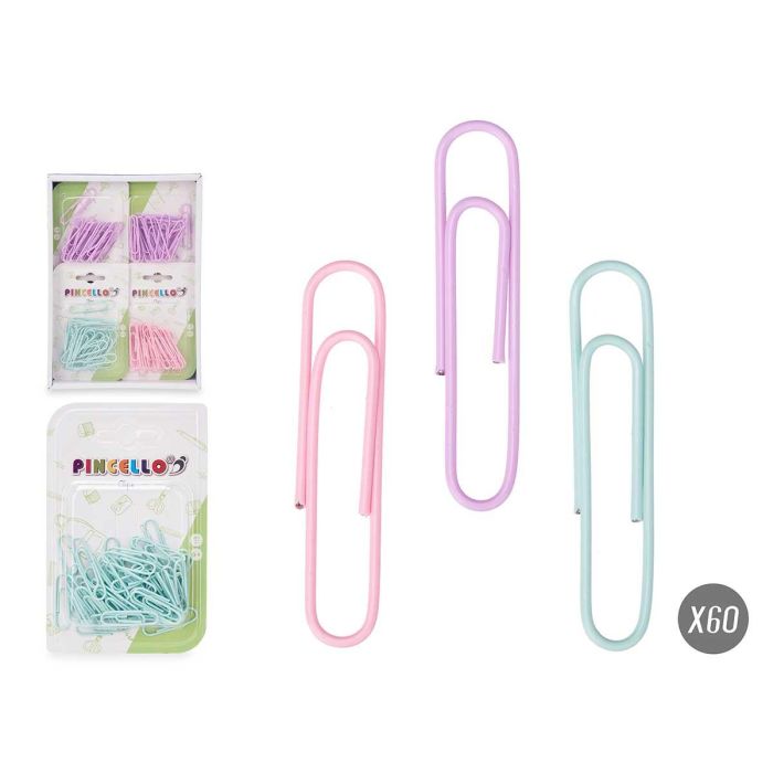 Clips Grande 25 Pzs Surtidos Colores Pincello 8x13x2 cm (48 Unidades) Clips Grande 25 Pzs Surtidos Colores Pincello 8x13x2 cm (48 Unidades)