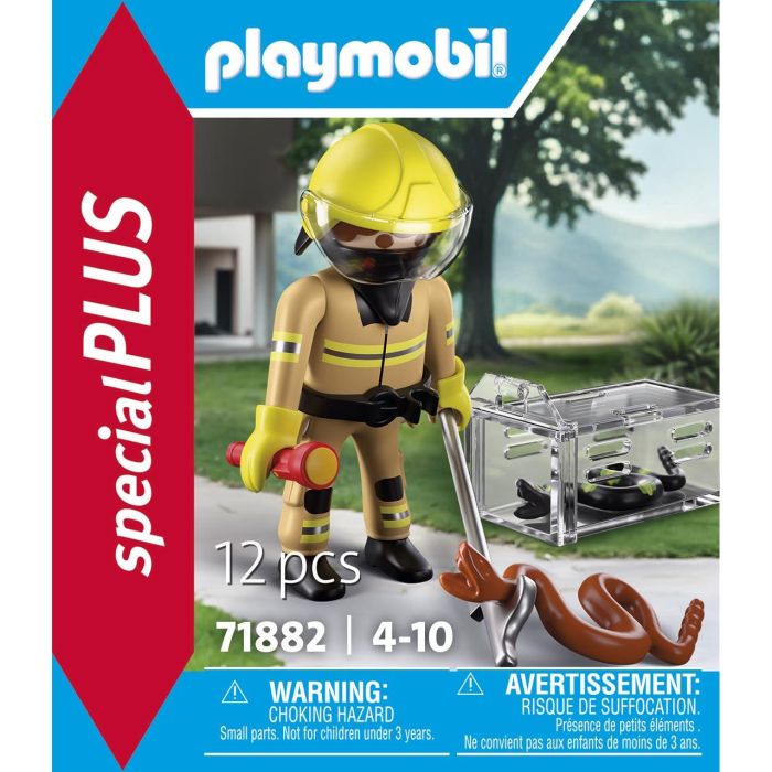 Playmobil Rescate de Serpiente - Juego de Bombero con Figuras, 2 Serpientes, Gancho y Caja de Transporte Transparente para Niños 3+ 1