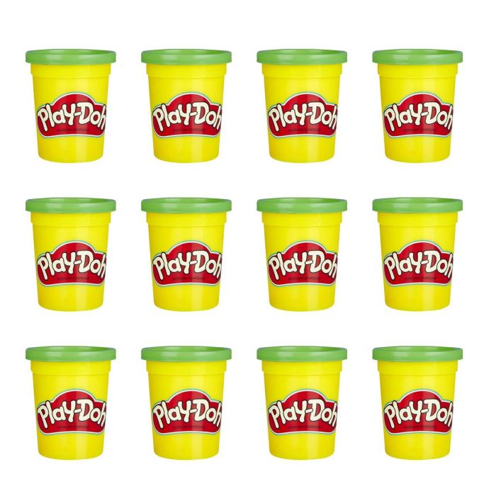 Play-Doh E4828 Pack 12 Botes Verdes Unicolor de 56g para Niños +3 Años 1 Play-Doh E4828 Pack 12 Botes Verdes Unicolor de 56g para Niños +3 Años 1