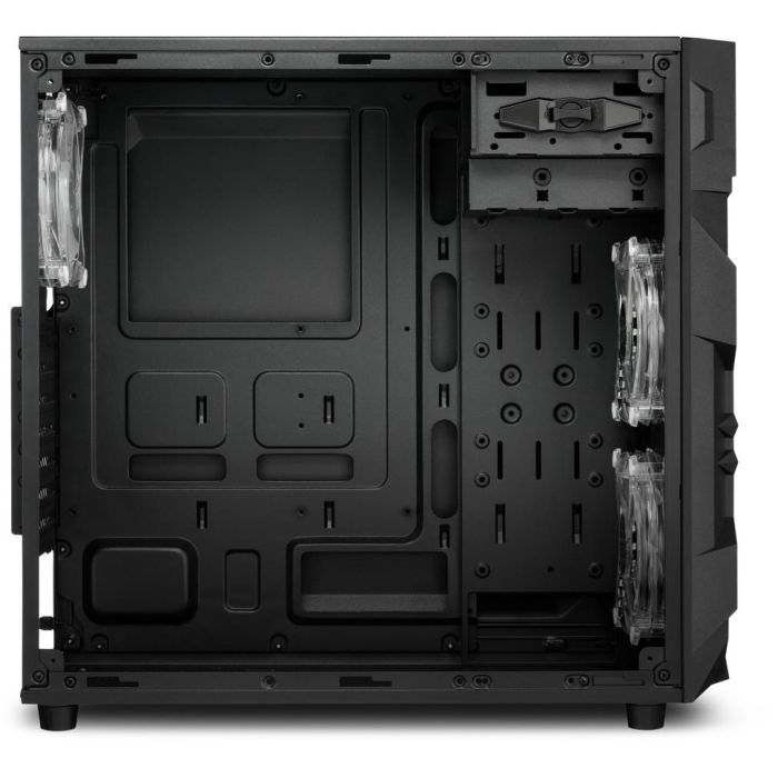Sharkoon VG7-W RGB Caja de PC Midi Tower ATX Negro con Iluminación RGB para Placas Base ATX, Micro ATX, Mini-ATX 3