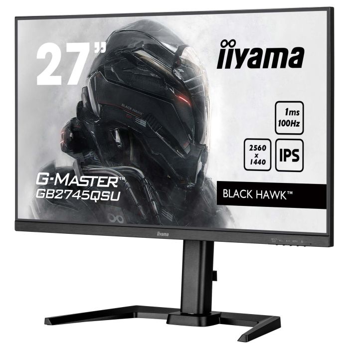 Iiyama GB2745QSU-B2 Monitor 27" QHD IPS 100Hz 1ms HUB HDMI/DP/USB Soporte Ajustable Altavoces Negro 6