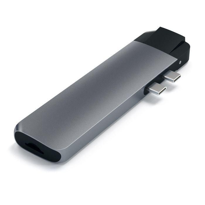 Satechi TYPE-C PRO HUB ADAPTER, HDMI 4K, USB 3.0, Micro SD, for MacBook Pro 13” and 15” models Satechi TYPE-C PRO HUB ADAPTER, HDMI 4K, USB 3.0, Micro SD, for MacBook Pro 13” and 15” models