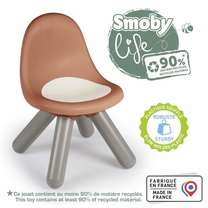 Smoby S.Life Silla de Juguete de Plástico Terracota para Niños, Edad Mínima 3 Años 15