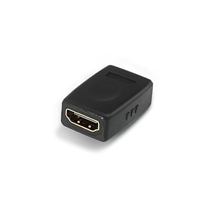 Nanocable 10.15.1200 Adaptador Acoplador HDMI Hembra a Hembra Oro 24K WQXGA 2560x1600 120Hz Dolby True-HD Negro
