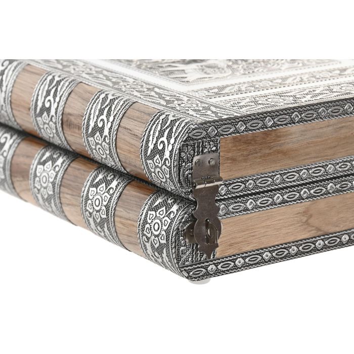 Joyero Arabe DKD Home Decor Plateado Marron 19 x 7.5 x 23 cm (2 Unidades) 4
