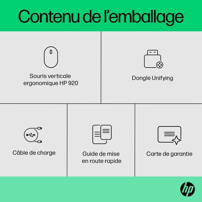 HP 920 Ratón Inalámbrico Ergonomico Vertical con Reposamuñecas 11