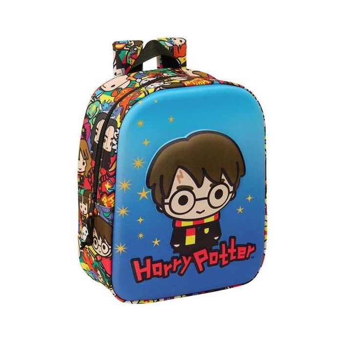 Safta Mochila Guardería 3D Harry Potter con Bolsillo de Red 22x27x10 cm