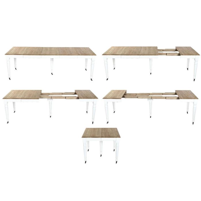 Mesa de Comedor Home ESPRIT Blanco Abeto 100 x 100 x 78 cm 9