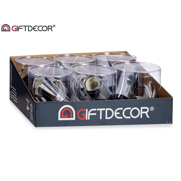 Lámpara Colgante Acero Plata Giftdecor 10x10x94 cm - Metal Aluminio (12 Unidades) 3 Lámpara Colgante Acero Plata Giftdecor 10x10x94 cm - Metal Aluminio (12 Unidades) 3