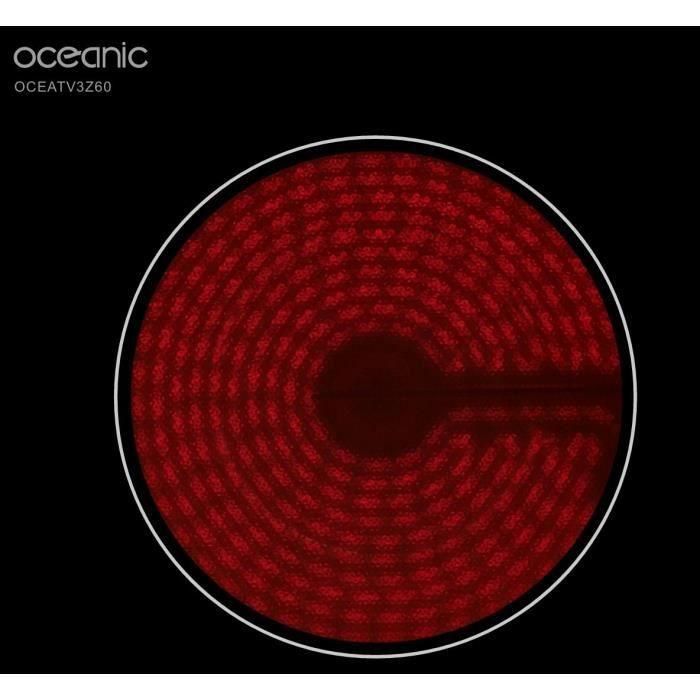 Oceanic Vitrocerámica 5200W 3 Zonas Negro 60 cm con Temporizador y Controles Sensibles 1 Oceanic Vitrocerámica 5200W 3 Zonas Negro 60 cm con Temporizador y Controles Sensibles 1