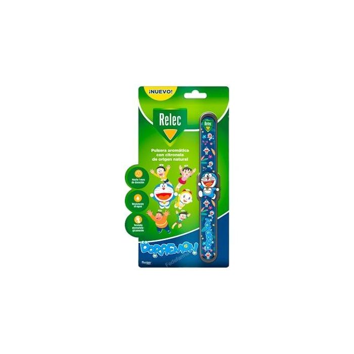 Relec Pulsera Antimosquitos Infantil Doraemon con Citronella - 1 unidad